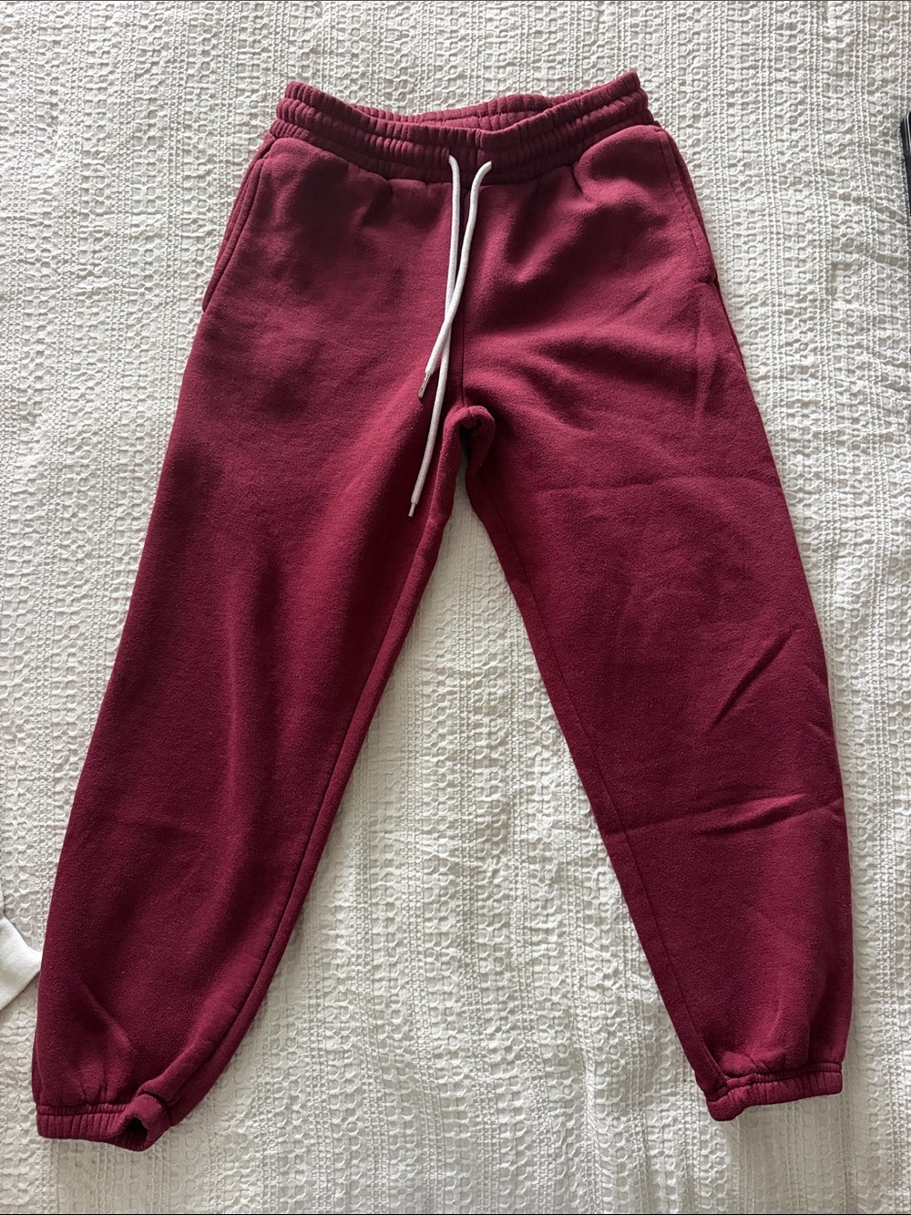 Forever 21 Maroon Drawstring Jogger Pants